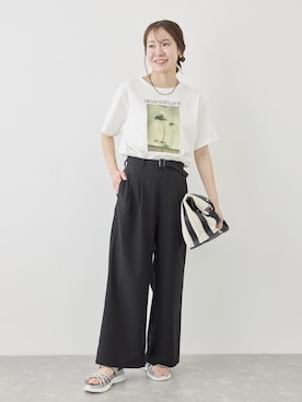 「ROPE' PICNIC（ロペピクニック）のアイテム」を使った、ななこさん（レディース・151cm）の春コーディネート