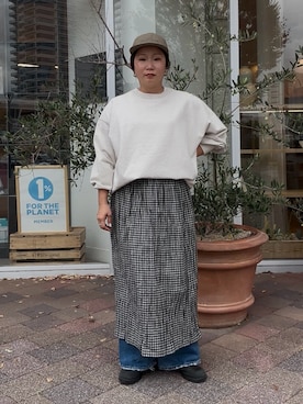 「かぐれ」｜「アイテム（スウェット）」を使った、Sayakaさん（レディース・150cm）の秋コーディネート