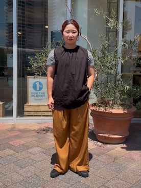 「PETIT BATEAU（プチバトー）のアイテム」を使った、Sayakaさん（レディース・150cm）の夏コーディネート