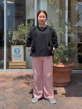 「vans」｜Sayakaさん（レディース・150cm）の夏コーディネート