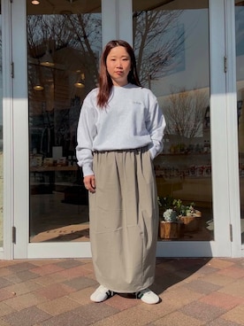 「FORK&SPOON」｜「アイテム（スウェット）」を使った、Sayakaさん（レディース・150cm）の冬コーディネート