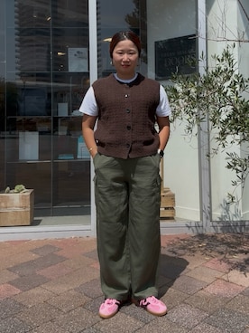 「アイテム（ベスト）」を使った、Sayakaさん（レディース・150cm・20代）の秋コーディネート