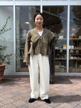 「FORK&SPOON」｜「アイテム（その他シューズ）」を使った、Sayakaさん（レディース・150cm）の夏コーディネート