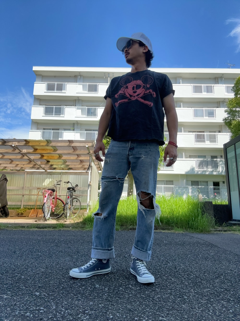 「アメカジ」｜「Los Mavericksのアイテム（キャップ、ホワイト系）」を使った、mohican_naoyaさん（メンズ・176cm）の秋コーディネートの1枚目の写真