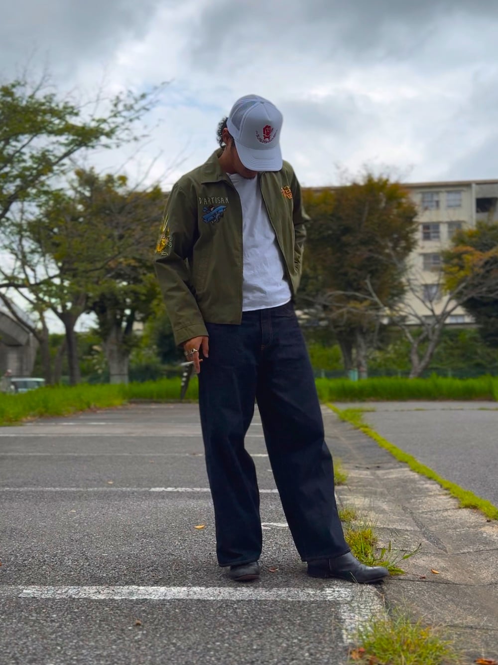 「アメカジ」｜「Los Mavericksのアイテム（キャップ、ホワイト系）」を使った、mohican_naoyaさん（メンズ・176cm）の秋コーディネートの1枚目の写真
