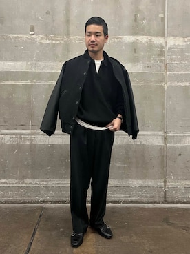 「アイテム（スタジャン）」を使った、YAMASHITAさん（メンズ・167cm）の秋コーディネート