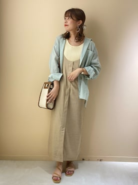 「Te chichi（テチチ）のアイテム（オールインワン・サロペット）」を使った、ERIKAさん（レディース・157cm）の夏コーディネート