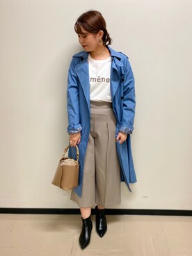 「Te chichi（テチチ）のアイテム（トレンチコート）」を使った、ERIKAさん（レディース・157cm）の秋コーディネート