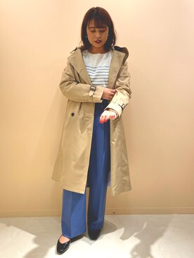 「Te chichi（テチチ）のアイテム（トレンチコート）」を使った、ERIKAさん（レディース・157cm）の冬コーディネート