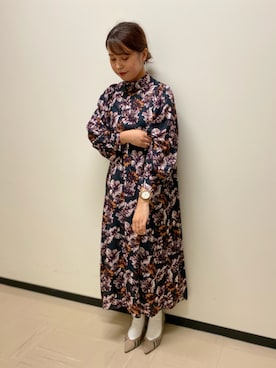 「Te chichi CLASSIC（テチチクラシック）のアイテム（ワンピース/ドレス）」を使った、ERIKAさん（レディース・157cm）の秋コーディネート