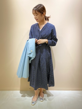 「Te chichi（テチチ）のアイテム（ステンカラーコート）」を使った、ERIKAさん（レディース・157cm）の春コーディネート