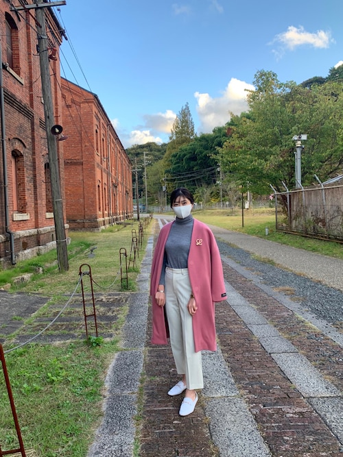 ミラオーウェン イタリア製生地使用 ノーカラー ドルマン ロングコート 1 Mila Owen（ミラオーウェン）の「ノーカラードルマンコート（ノー