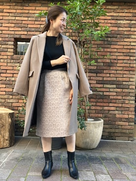 「Te chichi（テチチ）のアイテム（チェスターコート）」を使った、✳︎ｆｕｋｕ✳︎さん（レディース・158cm）の秋コーディネート