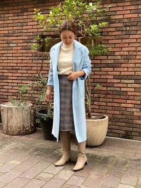 「Te chichi（テチチ）のアイテム（チェスターコート）」を使った、✳︎ｆｕｋｕ✳︎さん（レディース・158cm）の秋コーディネート