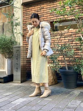 「Te chichi（テチチ）のアイテム（ダウンジャケット/コート）」を使った、✳︎ｆｕｋｕ✳︎さん（レディース・158cm）の冬コーディネート