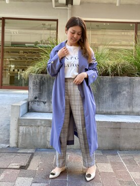 「Te chichi（テチチ）のアイテム（トレンチコート）」を使った、✳︎ｆｕｋｕ✳︎さん（レディース・158cm）の冬コーディネート