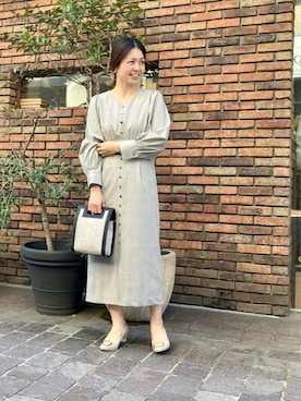 「Te chichi CLASSIC（テチチクラシック）のアイテム（ワンピース/ドレス）」を使った、✳︎ｆｕｋｕ✳︎さん（レディース・158cm）の春コーディネート