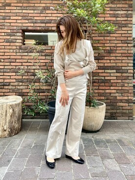 「Te chichi（テチチ）のアイテム（サロペット/オーバーオール）」を使った、✳︎ｆｕｋｕ✳︎さん（レディース・158cm）の春コーディネート