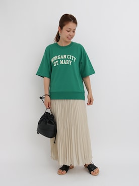 「ワッシャースカート」｜「アイテム（その他）」を使った、✳︎ｆｕｋｕ✳︎さん（レディース・158cm）の春コーディネート