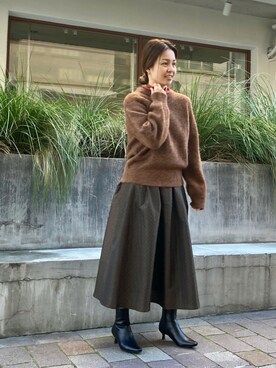 「Te chichi CLASSIC（テチチクラシック）のアイテム（ニット/セーター）」を使った、✳︎ｆｕｋｕ✳︎さん（レディース・158cm）の秋コーディネート
