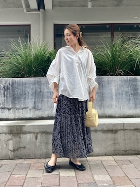 「Samansa Mos2 blue（サマンサモスモスブルー）のアイテム（その他シューズ）」を使った、✳︎ｆｕｋｕ✳︎さん（レディース・158cm）の春コーディネート