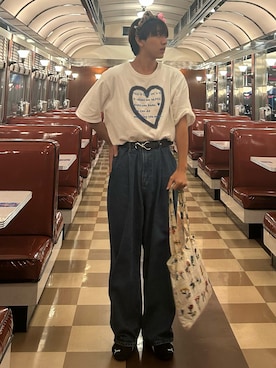 「アイテム（カチューシャ）」を使った、翔太郎さん（メンズ・175cm）の秋コーディネート