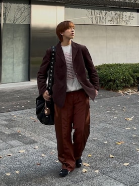 「PUMA（プーマ）のPUMA プーマ ユニセックス SPEEDCAT OG / スピードキャット OG スニーカー（スニーカー）」を使った、翔太郎さん（メンズ・175cm）の冬コーディネート