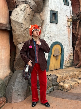 「Disney（ディズニー）のアイテム」を使った、翔太郎さん（メンズ・175cm）の冬コーディネート