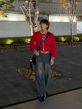 「Theater code（シアターコード）のアイテム」を使った、翔太郎さん（メンズ・175cm）の秋コーディネート