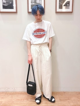 「DRESKIP（ドレスキップ）のアイテム（バッグ）」を使った、いましさん（メンズ・169cm）の夏コーディネート