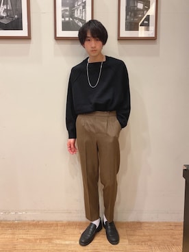 「DRESKIP（ドレスキップ）のアイテム（パンツ）」を使った、いましさん（メンズ・169cm）の冬コーディネート