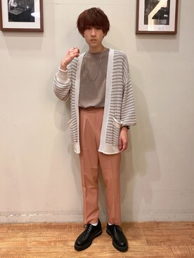 「DRESKIP（ドレスキップ）のアイテム（パンツ）」を使った、いましさん（メンズ・169cm）の春コーディネート
