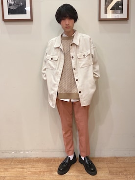 「DRESKIP（ドレスキップ）のアイテム（パンツ）」を使った、いましさん（メンズ・169cm）の春コーディネート