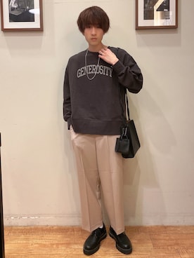 「DRESKIP（ドレスキップ）のアイテム（パンツ）」を使った、いましさん（メンズ・169cm）の春コーディネート