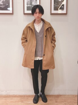 「ニットベスト」｜「アイテム（その他アウター）」を使った、いましさん（メンズ・169cm）の秋コーディネート