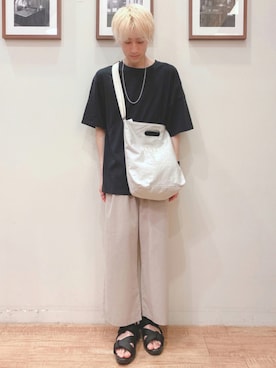 「DRESKIP（ドレスキップ）のアイテム（バッグ）」を使った、いましさん（メンズ・169cm）の夏コーディネート