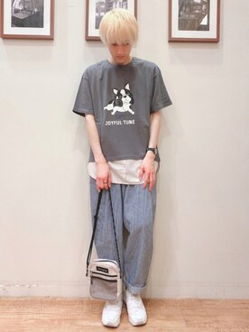 「DRESKIP（ドレスキップ）のアイテム（バッグ）」を使った、いましさん（メンズ・169cm）の夏コーディネート