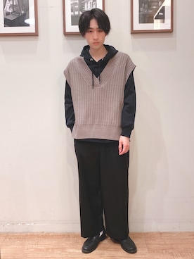 「CASPER JOHN」｜「アイテム（その他トップス）」を使った、いましさん（メンズ・169cm）の秋コーディネート