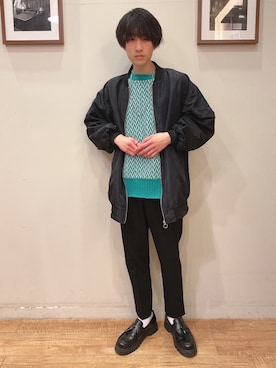 「DRESKIP（ドレスキップ）のアイテム（パンツ）」を使った、いましさん（メンズ・169cm）の春コーディネート