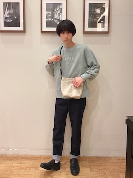 「DRESKIP（ドレスキップ）のアイテム（バッグ）」を使った、いましさん（メンズ・169cm）の冬コーディネート