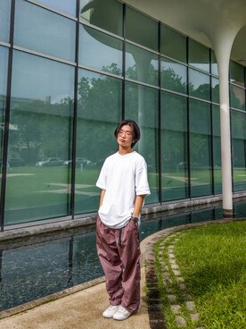 「plain-me（プレインミー）のアイテム」を使った、patircさん（メンズ・169cm）の夏コーディネート