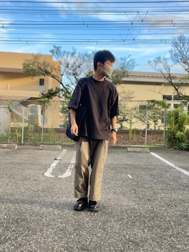 「shiki tokyo（シキトウキョウ）のアイテム（パンツ）」を使った、enokiさん（メンズ・167cm）の夏コーディネート