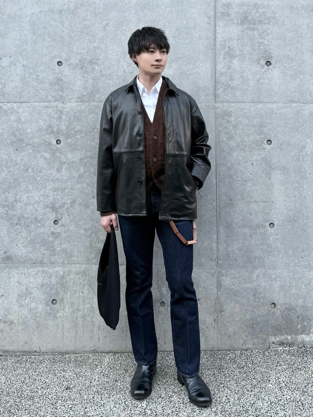 FREAK'S STORE/フリークスストア Calf Leather ミニマル カーコート