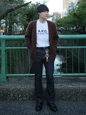 「A.P.C.（アーペーセー）のアイテム」を使った、ryuさん（メンズ・170cm）の秋コーディネート