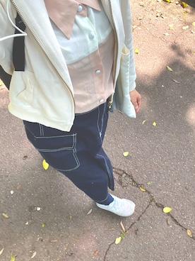 「axes femme（アクシーズファム）のアイテム（パーカー）」を使った、K.しぐれさん（レディース・155cm）の春コーディネート