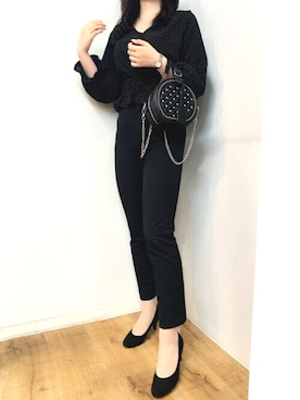 「ドット柄」｜Shoe Fantasyさん（レディース・160cm）の夏コーディネート