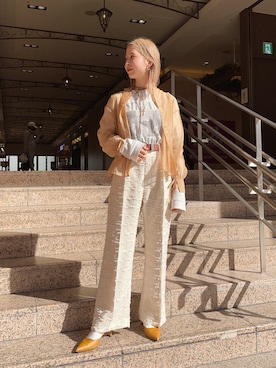 「RBS（アールビーエス）のアイテム」を使った、コウノナホさん（レディース・164cm）の冬コーディネート