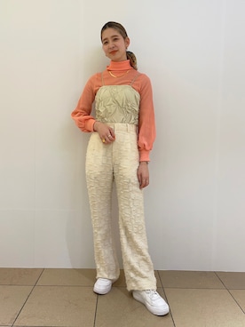 「RBS（アールビーエス）のアイテム」を使った、コウノナホさん（レディース・164cm）の冬コーディネート