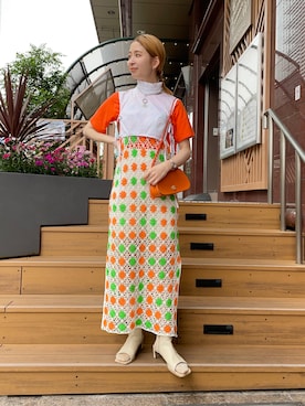 「アイテム（ワンピース/ドレス）」を使った、コウノナホさん（レディース・164cm・20代）の春コーディネート