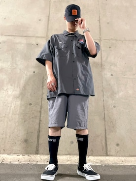 「VANS（バンズ）のアイテム（レッグウェア）」を使った、としきさん（メンズ・168cm）の夏コーディネート